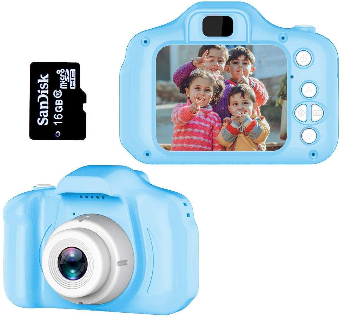 MyMiniCam™ Handheld Vintage Camera - Memories InsiteKIDS CAMERA +SD CARD - BLUE